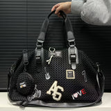 NNETM Teddy Bear Print Shoulder Tote Bag