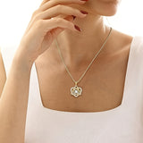 1 Carat Moissanite Heart Necklace – 925 Sterling Silver Celtic Knot Pendant