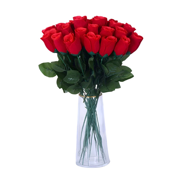 NNETM 30pcs Realistic Velvet Rose Bouquet for Decor