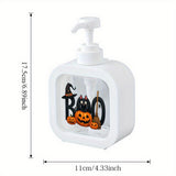 Halloween Soap Dispenser with Pump / Spooky Decor for Bathrooms And Kitchens / Featuring Cute Witch Hats, Pumpkins, And Bats / Non-Electric Soap Dispenser Suitable for Halloween Parties