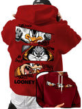 NNETM Cartoon Character Print Hoodie