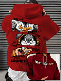 NNETM Cartoon Character Print Hoodie