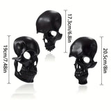 NNETM Americana Skull Ornaments 3-Piece Set – Goth-Inspired Resin Skeleton