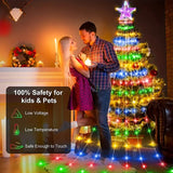 NNETM Dazzling Drapes: 200 LED Waterfall Lights for Christmas Trees