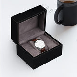 Wooden Single Watch Storage Box – Flip-Top Display Case with Soft Fabric Interior