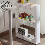 NNETM 3-Layer Slim Refrigerator Edge Gap Organizer Cart