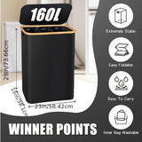 NNETM Laundry Basket with Lid & Bags