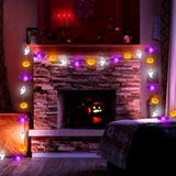 NNETM Halloween LED Pumpkin Bat String Lights