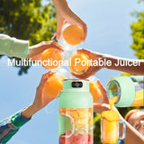 Portable Rechargeable Juicer Blender with 10 Stainless Steel Blades