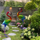 NNETM Garden Crane Statue Outdoor Heron Bird Sculpture