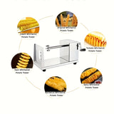 NNETM Potato Tower Slicer with Manual Stainless Steel