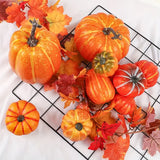 NNETM 10-Piece Artificial Pumpkin Set - Assorted Sizes