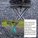 NNETM Folding Aluminum Stool with Carry Bag