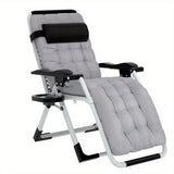 NNETM Zero Gravity Folding Lounge Chair – Adjustable Outdoor Recliner (Gray)