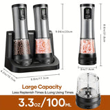 NNETM Rechargeable Electric Salt & Pepper Grinder Set (2-Pack)