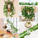 12pcs Artificial Ivy Vine Garland Set 120cm Green Leaf