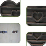 NNETM Two hearts intertwine in this beautifully crafted crystal wood shelf
