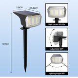 4Pack 63-LED Outdoor Solar Landscape Spotlights Warm White