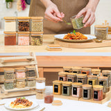 NNETM Glass Spice Jars with Airtight Lids (12-Pack)