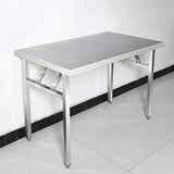 NNETM Folding Outdoor Stainless Steel Dining Table