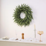 NNETM Real Touch Artificial Cedar Wreath Wall Hanging