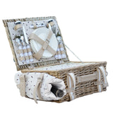 NNETM Four-Person Rattan Picnic Basket Set
