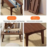 NNETM Foldable Bamboo End Table - 60 x 40 x 26 cm