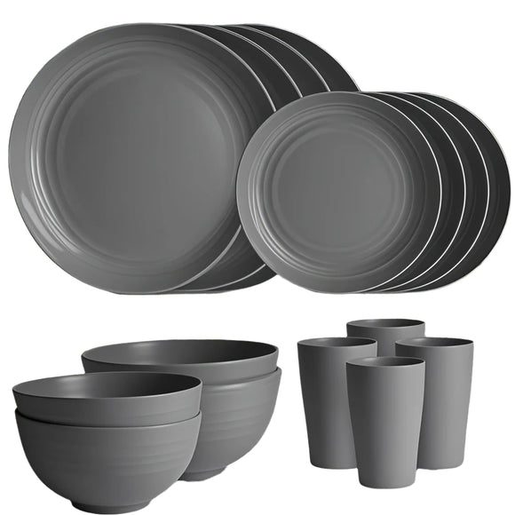 NNETM Outdoor Dinnerware Set for Camping & Travel (16pcs)
