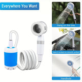 NNETM Portable Electric Camping Shower USB Rechargeable