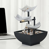 NNETM USB Metal Flower Desktop Fountain for Home Office