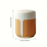NNETM Solid Wood Frame Microfiber Leather Circular Dressing Stool in Orange Color