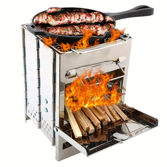 NNETM Wood Stove Ultralight Folding for Outdoor Cooking
