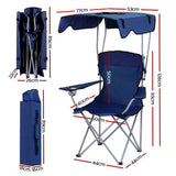 NNETM Folding Camping Chair with Canopy Lightweight Outdoor Seat