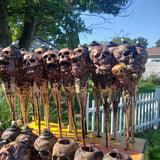 NNETM Halloween Mummy Skull Tiki Torch Outdoor Decor