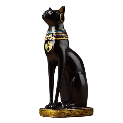 NNEOBA Timeless Egyptian Cat Resin Figurine: Vintage Home Decor Accent and Unique Gift