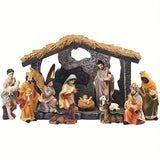NNETM Divine Nativity: 12-Piece Realistic Christmas Figurine Set