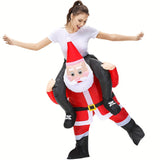NNETM Riding Santa Inflatable Christmas Costume