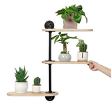 NNETM Rustic Industrial Pipe Storage Shelf with Wood Planks - 3 Tier