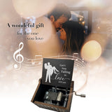 NNETM Wooden Music Box for Lovers Engraved Message