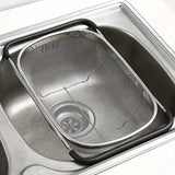 NNETM Adjustable Stainless Steel Sink Colander Rack