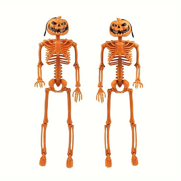 NNETM Halloween Pumpkin Skeleton Props (2Pcs)