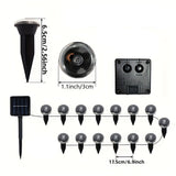 Purple 30-LED Solar Garden Stake Lights – IP66 & 8 Modes