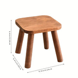NNETM 1pc Wood Shoe Stool - Walnut