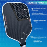 NNETM T700 Carbon Fiber Pickleball Paddle – 16mm High Spin USA Approved
