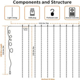 NNETM Festive Brilliance: 17-Color Christmas LED String Lights Curtain