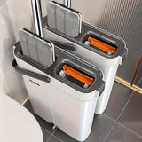 NNETM Hands-Free Flat Mop Cleaning Set with Bucket