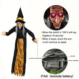 NNETM Motion-Activated Witch Sound Sensing Halloween Decoration
