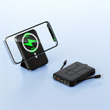 NNETM 10000mAh Magnetic Power Bank – Wireless Charging with Stand & LED Indicator