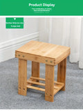 NNETM Bamboo Children's Small Stool - Square Shape, 25cm High