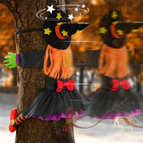 83 × 135CM Halloween Tree Climbing Witch Decoration